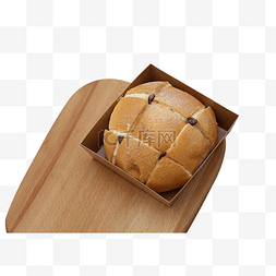 西式点心糕点图片_纸盒子里的面包甜点糕点