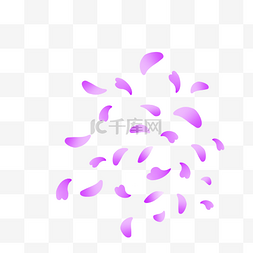 紫色飘落花瓣插画