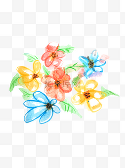 手绘抽象花卉图片_欧美风抽象大气手绘水彩花卉一组