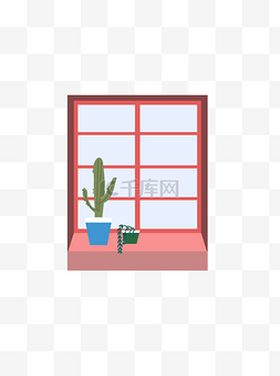 窗台眺望图片_书房卧室窗台植物盆栽客厅盆栽植