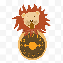 黄色狮子头图片_狮子头钟表