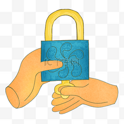 开锁公司logo图片_蓝色锁头 
