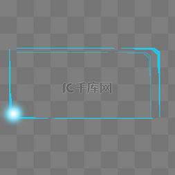 高科技边框图片_蓝色方框线条科技边框
