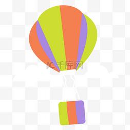 氢气球蓝色图片_上升的热气球