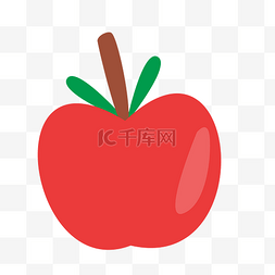 卡通苹果红色图片_卡通手绘矢量红苹果