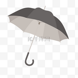手撑雨伞图片_黑色雨伞卡通素材免费下载