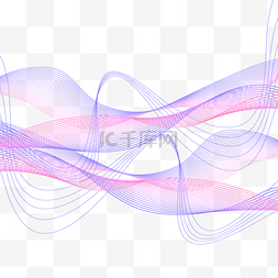 波浪纹理图案图片_抽象创意彩色渐变线条图案元素