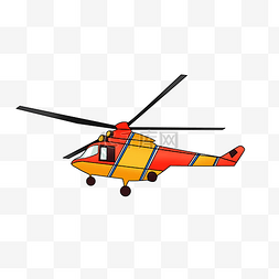 黄橙条纹直升飞机