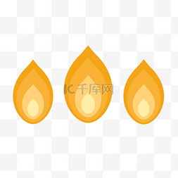 橙色添加按钮图片_黄色的火焰蜡烛火箭筒火焰元素