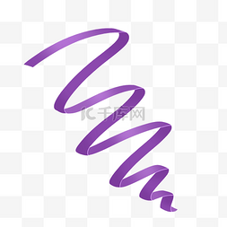 深紫色折叠节日装饰彩带