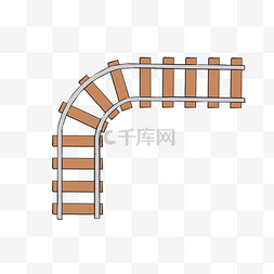 弯曲轨道图图片_火车铁轨木枕轨道