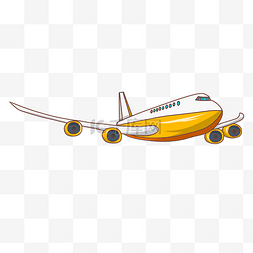大型客机插画图片_飞行的卡通飞机插画
