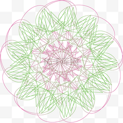 几何抽象圆形线条图片_彩色渐变线条图案元素