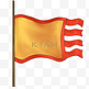 手绘中国风旗帜插画