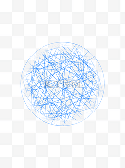 几何图形科技感蓝色圆形互联网网