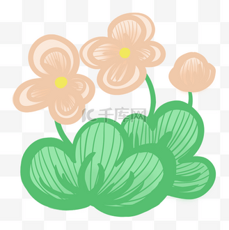 手绘卡通彩色花朵图片素材_彩色手绘植物花朵元素
