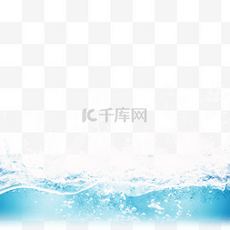 透明动感水浪素材图片_水花水浪蓝色水滴元素
