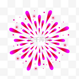 新年红色烟花图片_粉色烟花创意矢量图