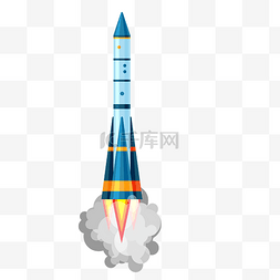 加速发射图片_卡通手绘火箭发射