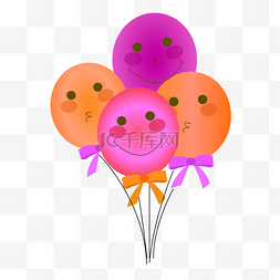 粉水气球图片_气球笑脸球