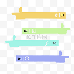 圆形数字目录图片_手指大拇指长条PPT