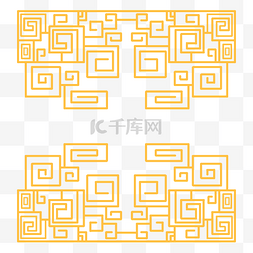 海报云元素图片_卡通收中国底纹边框插画秦朝