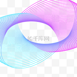 抽象几何蓝图片_蓝紫色彩色渐变线条图案元素