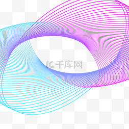 几何图案酷炫图片_蓝紫色彩色渐变线条图案元素