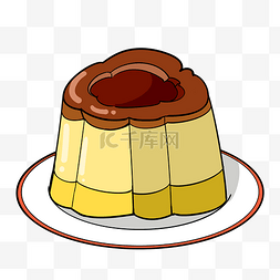 漂亮的黄色蛋糕插画