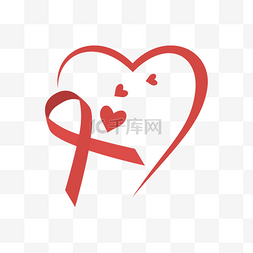 医疗图片_可爱心形世界艾滋病日图形