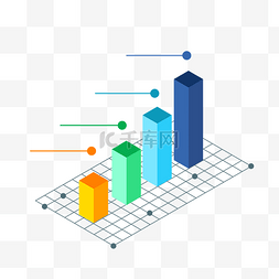 简约风格PPT柱体数据分析元素