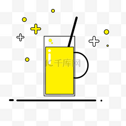 美味果汁图片_MBE风格黄色美味果汁