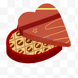 盒巧克力图片_手绘爱情巧克力插画
