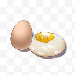 鸡蛋卡通食物图案