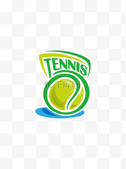 网球单打图片_网球标志矢量图