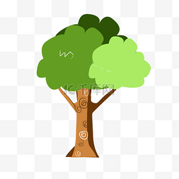 绘画素材图图片_简笔绿植小树绘画图