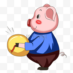 漫画猪图片_粉红小猪可爱小猪漫画猪