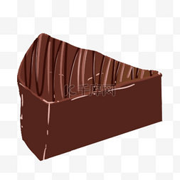 巧克力蛋糕插画图片_巧克力蛋糕装饰插画