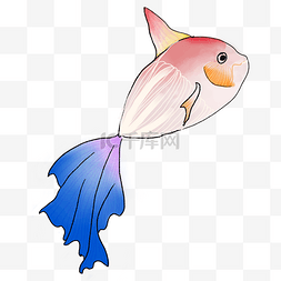 彩色手绘可爱金鱼