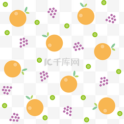 橙子底纹装饰插画
