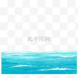 海绵骨架图片_手绘水彩蓝色海洋