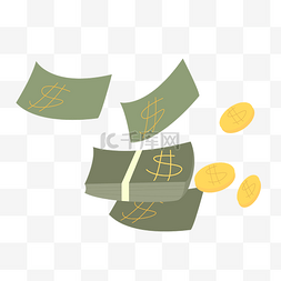 金融小物金币和钱币手绘设计