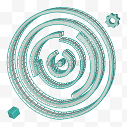 3d科技圆环图片_未来科技立体装饰