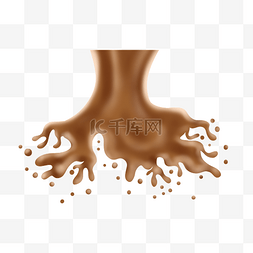 液体咖啡图片_飞溅褐色咖啡 