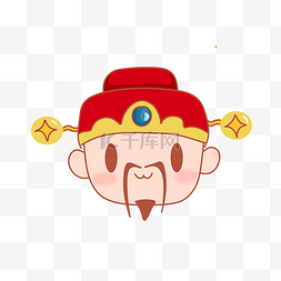 春节红色的帽子插画
