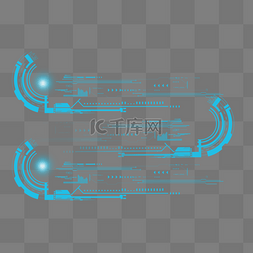 蓝色科技控制电路图元素