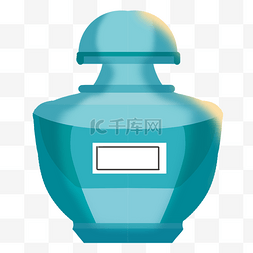 蓝色香水瓶子