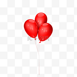 一束浪漫红色气球装饰