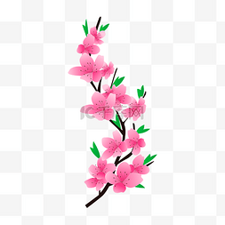 中国风粉色花朵图片_卡通免扣粉色花朵