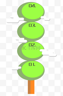 绿色的图表装饰插画